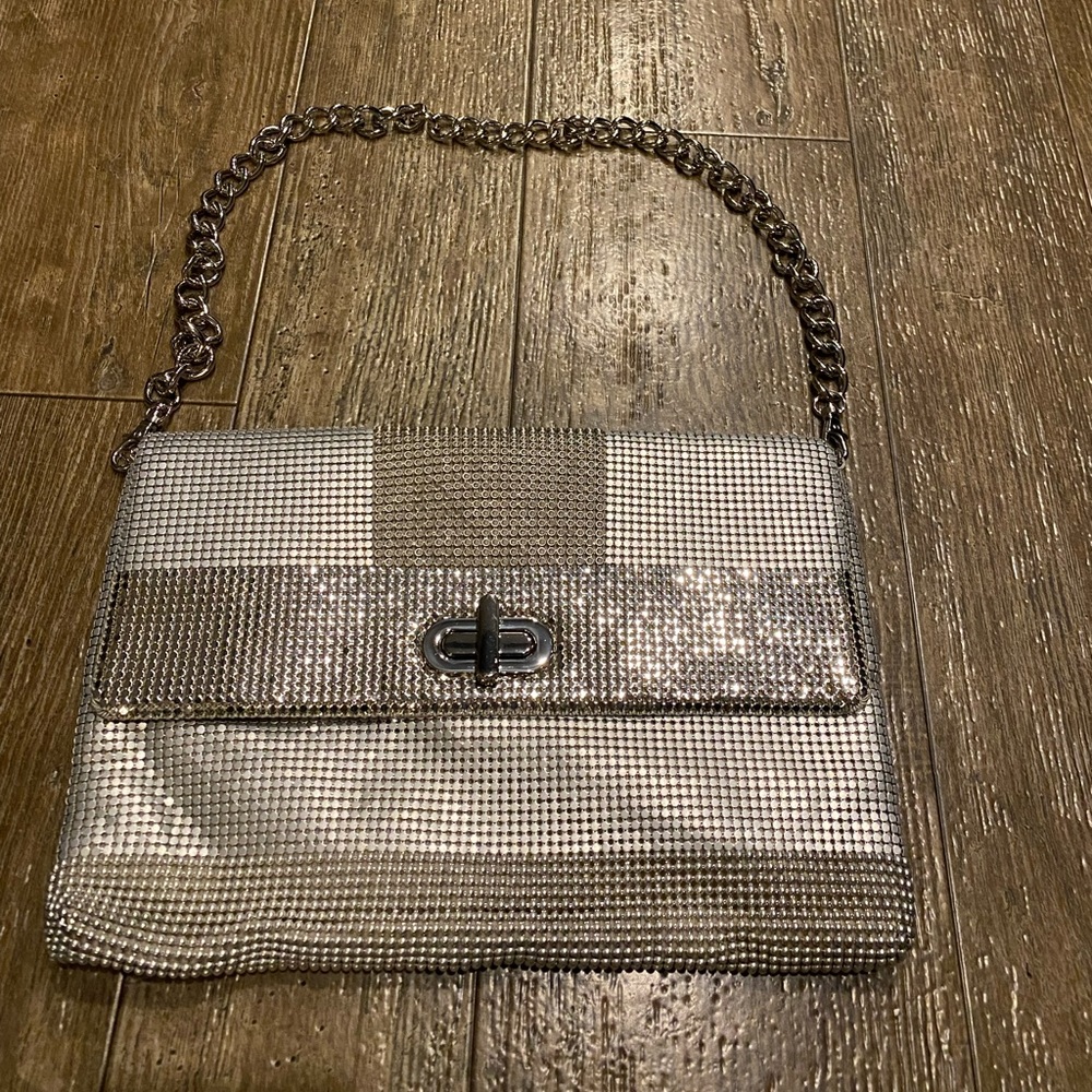 Whiting and Davis Silver Mesh Shoulder Bag